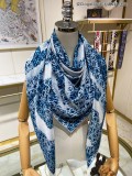 Chanel Double C Logo Printed Bubble Silk Square Scarf Size: 140 * 140cm