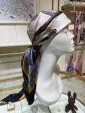 Louis Vuitton L leather element jacquard twill silk scarf size: 90 * 90cm