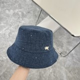 Dior Unisex Sequin Simple Sunshade Casual Fisherman Hat