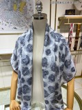 Chanel Mountain Camellia Pattern Bubble Silk Square Scarf Size: 140 * 140cm