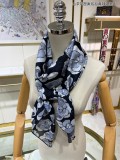 Chanel Mountain Camellia Pattern Bubble Silk Square Scarf Size: 140 * 140cm