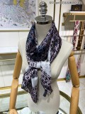 Chanel Double C Logo Printed Bubble Silk Square Scarf Size: 140 * 140cm