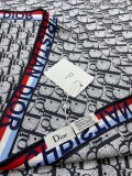 Dior D Border Old Flower Double sided Silk Square Scarf Size: 90 * 90cm