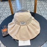 Celine Fashion Thin Fishing Hat with Diamond Hollow Top