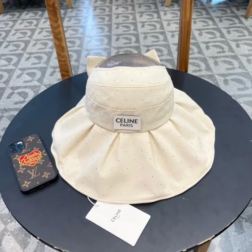 Celine Fashion Thin Fishing Hat with Diamond Hollow Top