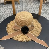 Dior Round Top Fine Grass Top Hat Straw Hat