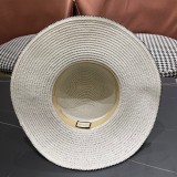 Gucci Fashion Sun Hat Bow Ribbon Straw Hat