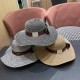 Gucci Fashion Sun Hat Bow Ribbon Straw Hat