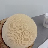 Gucci Belt Style Straw Hat Sunshade Fine Grass Basin Hat