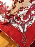 Gucci Elegant Chinese Loong Printed Silk Square Scarf 90 * 90cm