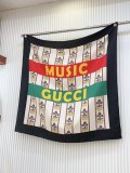 Gucci Fashion Music Printed Twill Silk Scarf 90 * 90cm