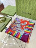 Gucci Elegant Chinese Loong Printed Silk Square Scarf 110 * 110cm