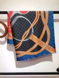 Gucci Fashion Versatile Horsehead Buckle Printed Twill Silk Square Scarf 90 * 90cm