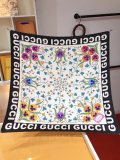 Gucci Fashion Versatile Flower Print Twill Silk Square Scarf 90 * 90cm