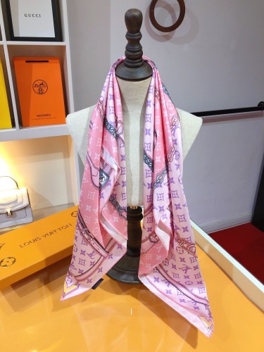 Louis Vuitton Monogram Confidential twill silk 90 * 90cm
