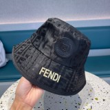 Fendi Fashion FF Jacquard Fisherman Hat Couple Pi Ya Wind Sunshade Hat