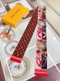 Louis Vuitton Monogram Confidential Double Layered Silk Headband Strap 8 * 120cm