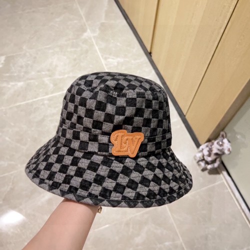 Louis Vuitton Unisex Checkerboard Denim Fisherman Hat