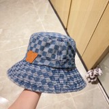 Louis Vuitton Unisex Checkerboard Denim Fisherman Hat