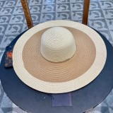 Louis Vuitton Sun Shaded Big brim Straw Hat Simple and Versatile Straw Hat