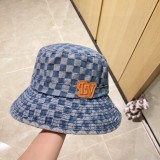 Louis Vuitton Unisex Checkerboard Denim Fisherman Hat