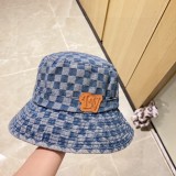 Louis Vuitton Unisex Checkerboard Denim Fisherman Hat