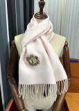 Louis Vuitton Monogram Jacquard Wool Scarf Unisex Pan Long Embroidery Sticking Tassel Warm Scarf 32 * 200cm