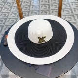 Louis Vuitton Sun Shaded Big brim Straw Hat Simple and Versatile Straw Hat