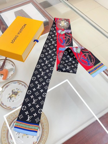 Louis Vuitton Monogram Confidential Double Layered Silk Headband Strap 8 * 120cm
