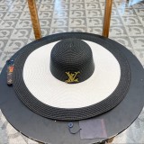 Louis Vuitton Sun Shaded Big brim Straw Hat Simple and Versatile Straw Hat
