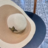 Louis Vuitton Sun Shaded Big brim Straw Hat Simple and Versatile Straw Hat