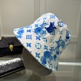 Louis Vuitton Couple Fashion Contrast Color Casual Fisherman Hat