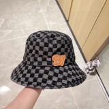 Louis Vuitton Unisex Checkerboard Denim Fisherman Hat