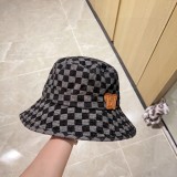 Louis Vuitton Unisex Checkerboard Denim Fisherman Hat