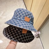 Louis Vuitton Unisex Checkerboard Denim Fisherman Hat