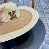 Louis Vuitton Sun Shaded Big brim Straw Hat Simple and Versatile Straw Hat