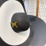 Louis Vuitton Sun Shaded Big brim Straw Hat Simple and Versatile Straw Hat