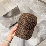 Fendi Fashion FF Jacquard Baseball Hat Versatile Couple Sunshade Hat