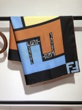 Fendi Fashion Color Block FF Twill Silk Square Scarf 90 * 90cm