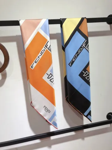 Fendi Fashion Color Block FF Twill Silk Square Scarf 90 * 90cm
