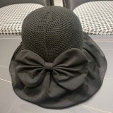 Fendi Fashion Spliced Bow Fisherman Hat