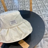 Burberry Fashion Pearl Sunshade and Sunscreen Bucket Cap Fisherman Hat