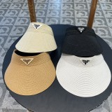 Prada New Sun Protection Large brim Empty Top Hat Straw Hat