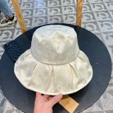 Burberry Fashion Pearl Sunshade and Sunscreen Bucket Cap Fisherman Hat