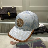 Versace Classic Embroidered Logo Baseball Hat Unisex Versatile Sunshade Duck Tongue Hat