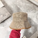 Versace Classic Full Logo Fisherman Hat Couple Sun Hat