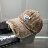 Prada Classic Washed Hole Baseball Hat Sunshade Hat