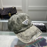 Prada Classic Washed Hole Baseball Hat Sunshade Hat