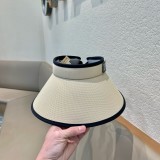 Burberry Fashion Sunshade Open Top Hat Couple Breathable Sunscreen Hat