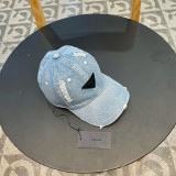 Prada Fashion Triangle Perforated Baseball Hat Versatile Couple Sunshade Hat